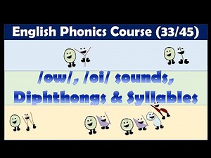 /ow/ & /oi/ sounds (ow, ou, ough, oi, oy) words| Diphthongs| Syllables| English Course| Lesson 33/45