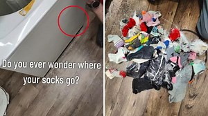 The hidden washing machine compartment where your missing socks end up