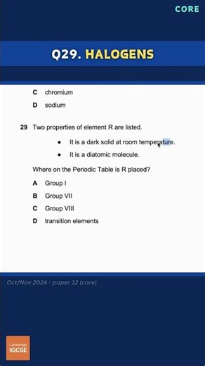 IGCSE Chemistry - Multiple Choice (exams from 2026) #chemistry #exams #revision