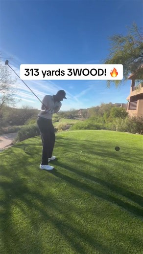 313 yards of pure precision this 3-wood is a thing of beauty down the middle! 🔥 #FairwayFinder #MPGolf #LongBall #StellarSwing #GolfGoals