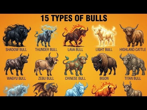 15 Types of Bulls in the World 🐂 | Mythical & Real Bulls Explained | Giant, Fire, Ice Bulls