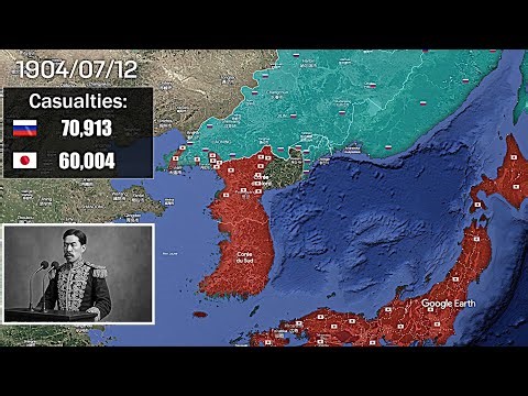 Russo-Japanese War | Map Animation Using Google Earth