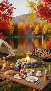 Cozy Lakeside Camping in Stunning Fall Colors