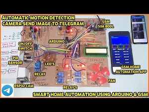 Automatic Motion Detection Camera 📸Send Image to Telegram📲Smart 🏠Home Automation Using Arduino & GSM