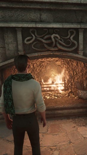 Slytherin Common Room Fireplace Ambience - Hogwarts Legacy (ASMR)