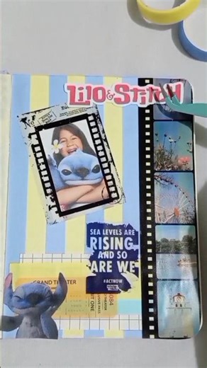 ASMR journal Lilo and stitch ✨ │ #asmr #scrapbooking #journaling #fyp #lilo #diy #viral #haul