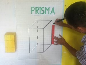 APRENDIENDO A DIBUJAR UN PRISMA CUADRANGULAR.