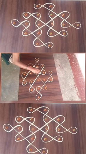 Beautiful Free Hand Sikku Kolam Design 🌸 Easy Daily Rangoli | Shalini Creatives #Shorts