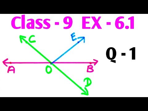 Class 9 Exercise 6.1 Question Number 1 | Lines And Angles Class 9 ex 6.1 | Ex 6.1 Class 9 Question 1