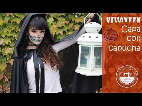 Hooded cape for Halloween, easy costume