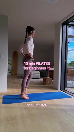10 min full-body PILATES workout for beginners 🎀 ➡️ Repeat the sequence 1/2 times