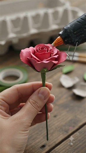 Don't Throw Away Egg Cartons! Beautiful DIY Rose Bouquet#DIY #Upcycling #EggCartonCrafts