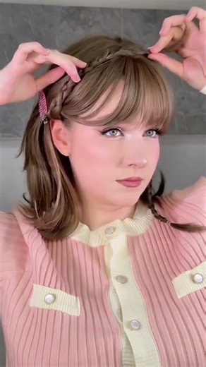 Princess Hairstyle Tutorial 👑 | Simple & Elegant Look ✨#shorts#hairstyle