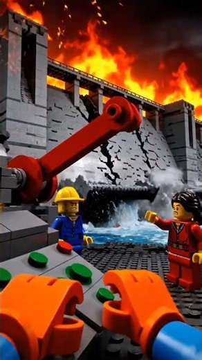 LEGO Firefighter POV: City in Flames – The Final Stand #shorts #lego #fire #firefighter