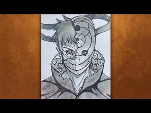 How to draw Obito Uchiha | Naruto | Anime drawing step by step