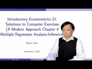 Solutions to Computer Exercises C1-C6 (A Modern Approach Chapter 4) | Introductory Econometrics 21