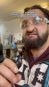 1.8M views · 22K reactions | How I took a grooms request for a unique wedding ring and turned a piece of gold into something bold! Despite being one of my best sellers I never get bored of making these. The ring is 9 carat gold inside for luxury, with wood grain pattern Damascus outside for the chonk. #art #goldrings #jewelry #weddingrings #maker | Zebrano Wood Craft | Facebook