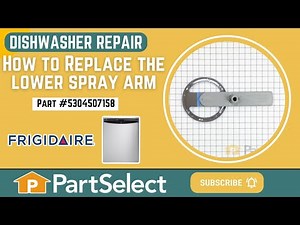 Frigidaire Dishwasher Repair - How to Replace the Lower Spray Arm (Frigidaire Part # 5304507158)