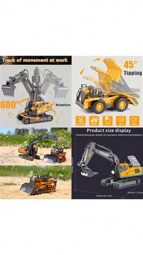 RC Remote Control Excavator, Bulldozer, Dump Truck Toys with Lights & Sounds, Kids' Construction Vehicles, Ideal Gift for Boys Girls #toys #toy #learningexpresstoys #remotecontroltoy #toptoyunboxing #legotips #remotecontroltruck #elkctoys #modeltoys #trucklightsandaccessories