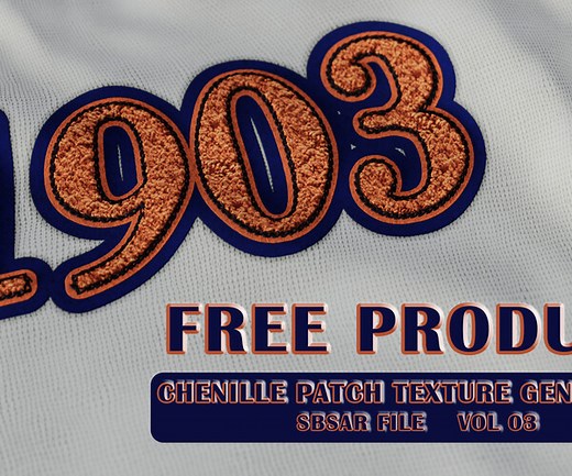 ArtStation - Chenille Patch Texture Generator For Substance Painter - Vol03 | Game Assets