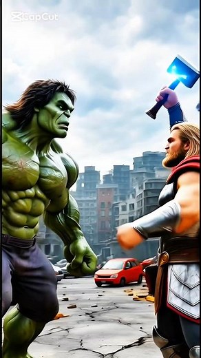 HULK vs THOR ⚡ Earth-Shaking Battle | Ultra Realistic AI Short#shorts