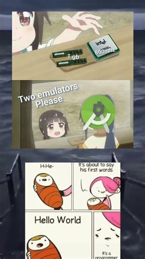 android studio ❌ ram eater ✅ #code #memes #linux