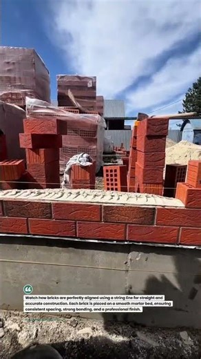 Perfect Brick Alignment Technique! #brickwork #construction #DIY #shorts #masonry