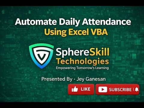 🔥Automate Daily Attendance Using Excel VBA | One-Click HR Automation