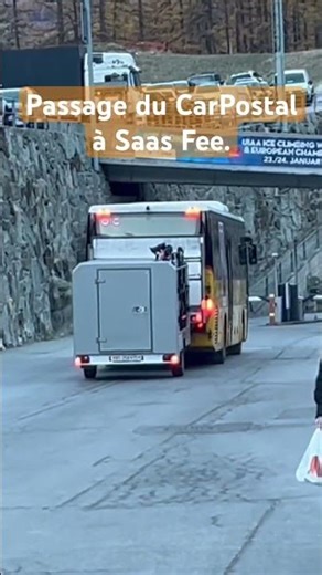 Passage d’un Iveco CarPostal à Saas Fee. #bus #iveco #carpostal #saasfee #valais #suisse