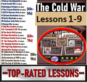 Cold War (40s-50s) ALL 9 engaging, highly visual PPTs (171 slides in all)