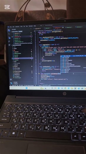 Day 2 of building my Password Vault.Added a password lock🔐 #coding #reactnative #devlog #expo