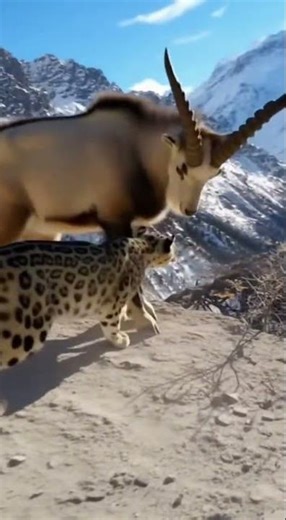 Will the leopard successfully catch the goat, or will it escape? 🐆Real Wildlife, No Script?#leopard