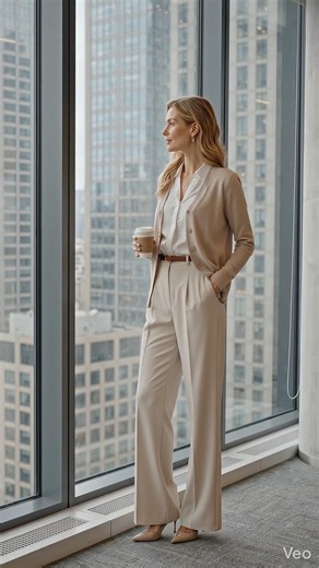 4050여성 단정한 셔츠룩에 부드러움을 더하는 가디건 | 4050 Women Soft Cardigan Layered Shirt Look