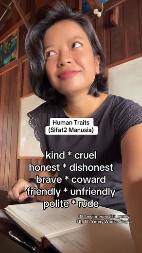 Human Traits (Sifat2 Manusia) #beginnerenglish_yenny #belajarbahasainggris #english #bahasainggris | Yenny Warisa Sinaga