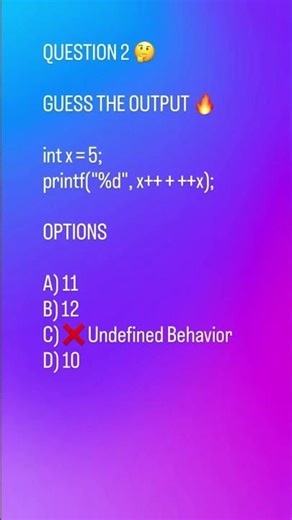 C Quiz #2 | Guess The Output 🤔 ✅