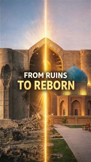 “What if this place was abandoned?”#history#türkistan#kazakhstan#beforeafter