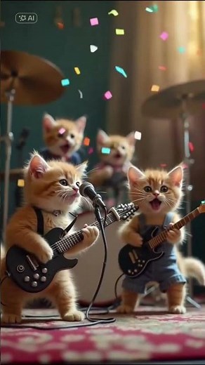 Kitten Rock Riot 🎸😸 | Funny Cats Playing Music & Viral Rock Band Moments