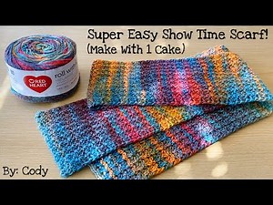 EASY CROCHET Cody's Showtime Scarf Tutorial - One Row Repeat