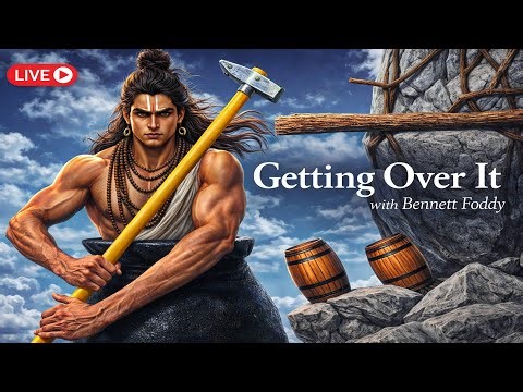 Getting Over It with Bennett Foddy | World Record Speedrun | JSR FF Live