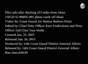 You never know what you might see while serving in the Coast Guard. Check out this amazing footage of a pilot deploying an airframe parachute system after the airplane ran out of fuel. A Coast Guard helicopter flew cover while he safely exited into a life raft and was picked up by a cruise ship small boat. | Go Coast Guard