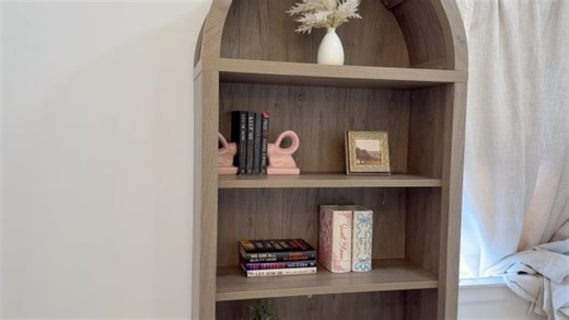Watch Book Shelf Tall Arched Cabinet Bookcase on Amazon Live