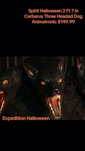 Spirit Halloween 2 Ft 7 In Cerberus Three Headed Dog Animatronic