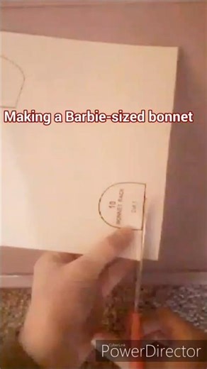 Making a Barbie-sized bonnet