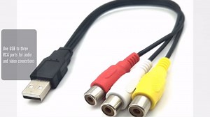 HOLIKA USB to 3RCA Cable, USB A 2.0 Male to 3 RCA Female Video Audio Capture Card AV Composite Adapter Cord Cable for PC,MAC,AV, HDD and DVR (1-Pack)