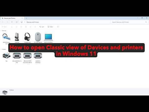 How to open Classic view of Devices and printers in Windows 11