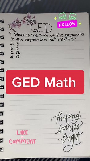 GED Math: Finding the Sum of Exponents