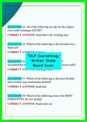 TDLR Cosmetology Written State Board Exam video