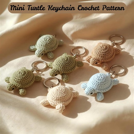 Mini Turtle Keychain Crochet Pattern PDF | Easy Amigurumi Turtle | Beginner Crochet Keychain | Cute Small Turtle Plush | Digital Download - Etsy