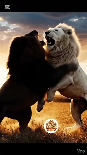 White Lion vs Black Lion | Epic Lion Fight in the Wild 🦁