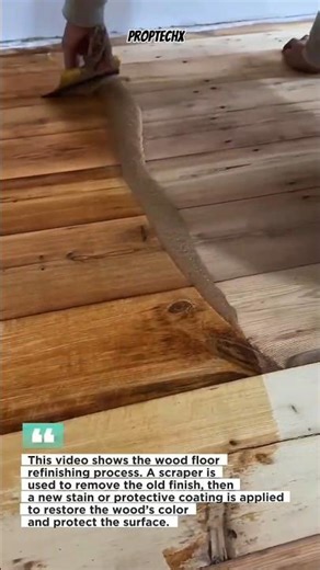 Wood Floor Refinishing with Scraper | Restore Natural Wood Grain #woodworking #flooring #restoration